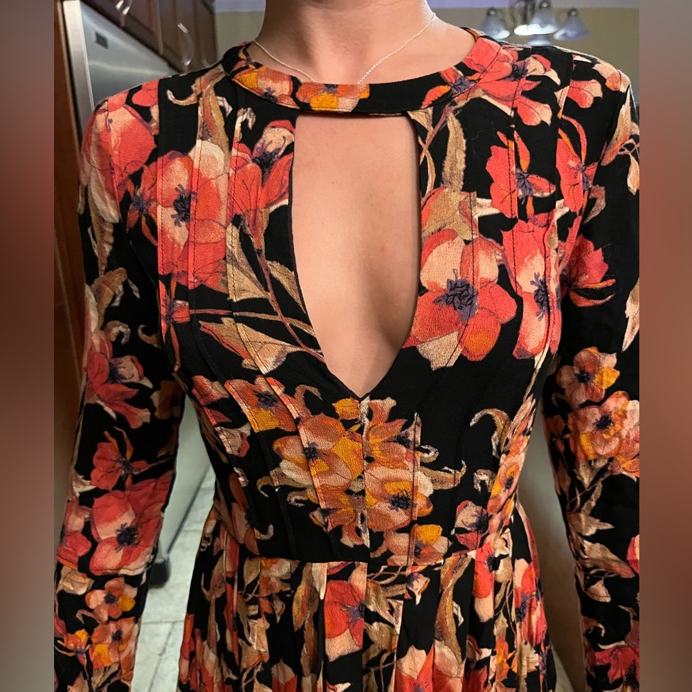 Free People Tegan Floral Bell Sleeve Dress - Picture 5 of 5